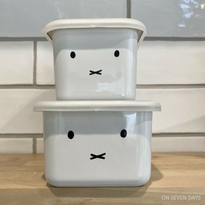 ミッフィーフェイス］深型角容器2点セット／miffy ｜オンセブンデイズ