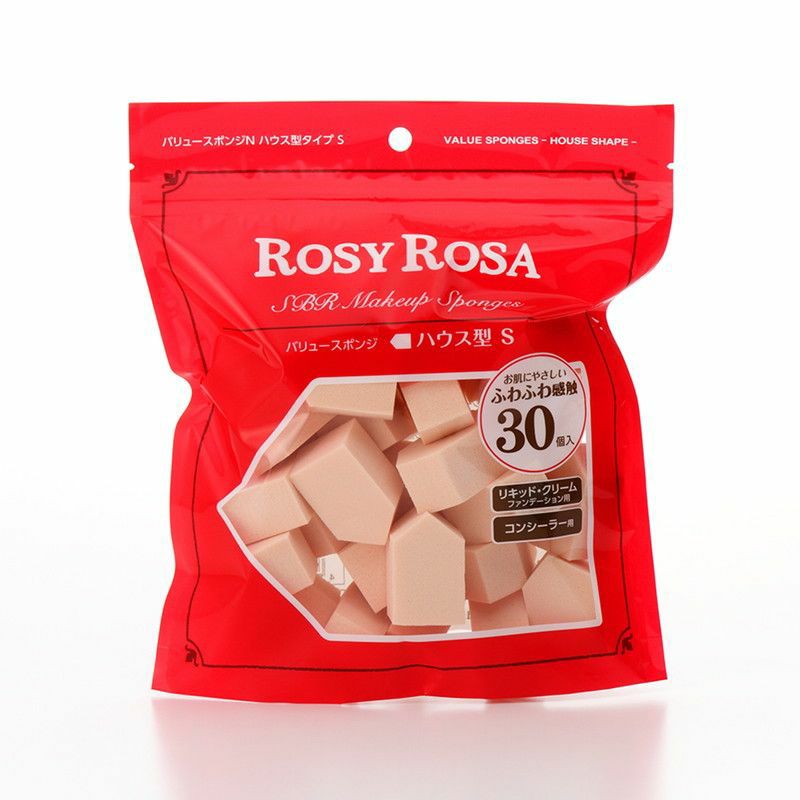 ROSY ROSA］バリュースポンジN ハウス型タイプS 30P／ロージーローザ
