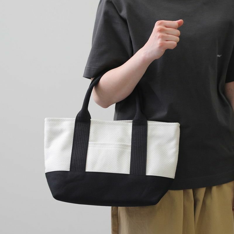 【美品】sasicco OBIトートミニ　黒 sasicco OBIトートミニ 黒 | 三河木綿 刺子織 タネイ | obi tote