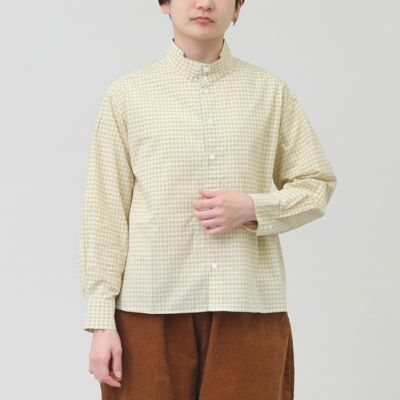 NATURAL LAUNDRY］先染めタイプライターモックネックシャツ