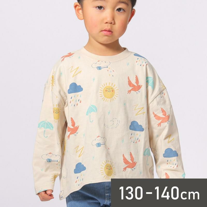 MAKE YOUR DAY］お天気柄Tシャツ キッズ〈WEB限定 130-140cm