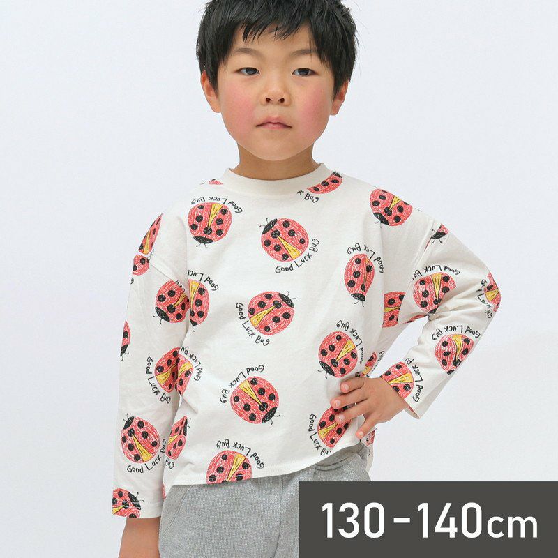 MAKE YOUR DAY］てんとう虫柄Tシャツ キッズ〈WEB限定 130-140cm