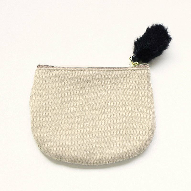 Flowering］ねこニット刺繍ポーチ〈チャリティープロジェクト