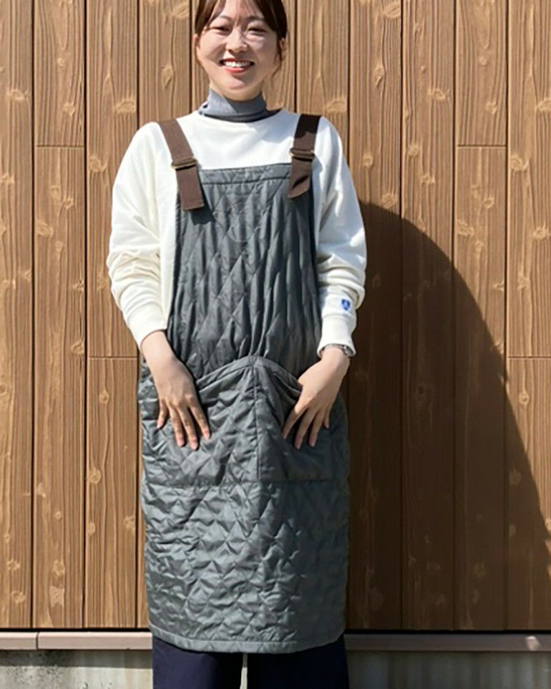 ON SEVEN DAYS］ロングシーズン使えるフリースジャンスカエプロン