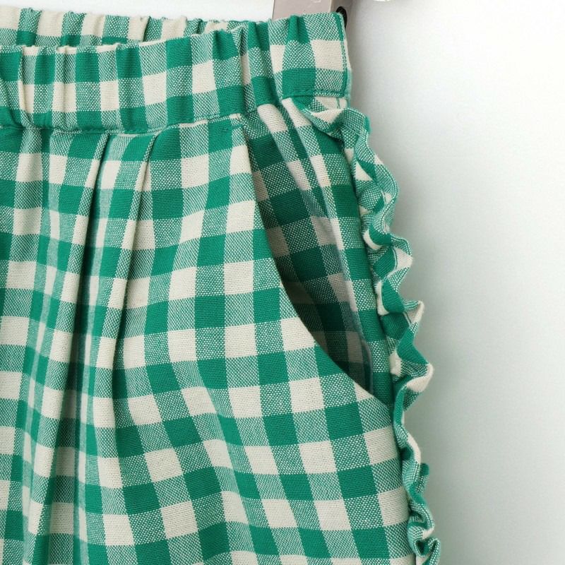 p.premier］ギンガムチェックフリルパンツ キッズ〈WEB限定 130