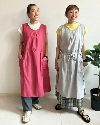 Vラインのワンピースのようなエプロン Vラインのワンピースのようなエプロン