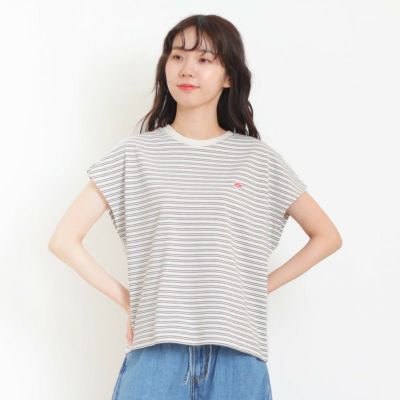［DANTON］ストライプドルマンスリーブTシャツ／ダントン