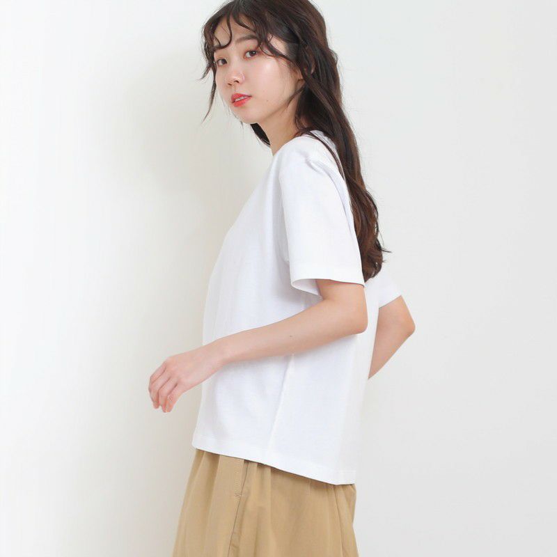 ［DANTON］ショート丈半袖Tシャツ