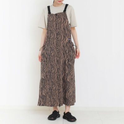 THOUSAND MILE］フロントジップサロペットワンピース