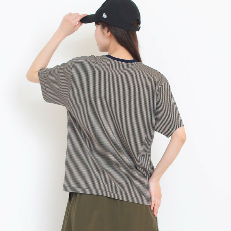 ［DANTON］ストライプロゴTシャツ