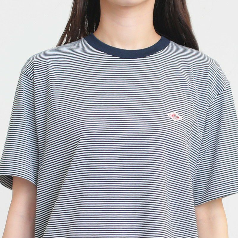 ［DANTON］ストライプロゴTシャツ