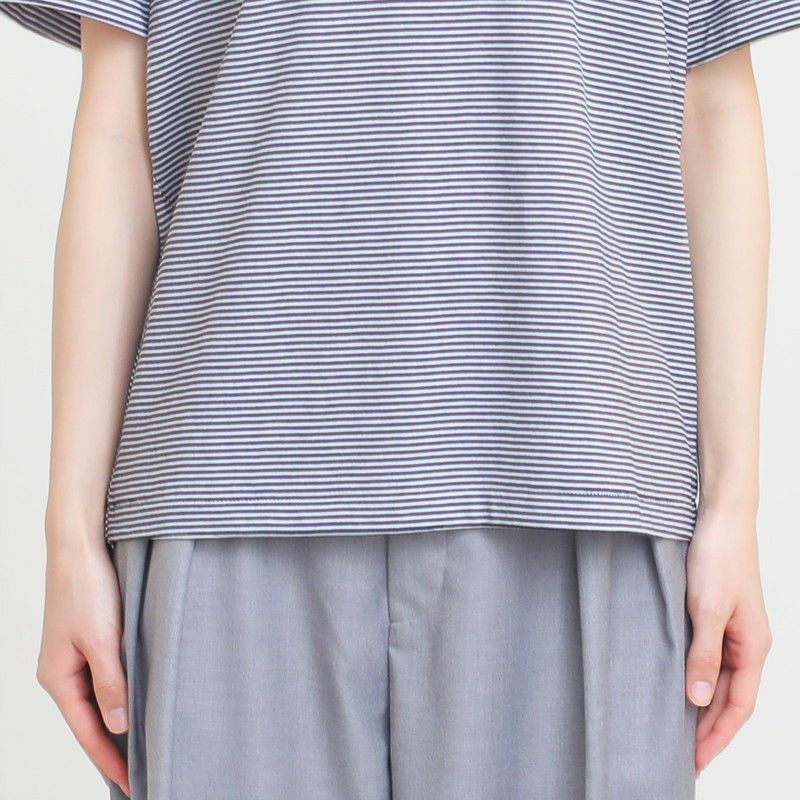 ［DANTON］ストライプロゴTシャツ