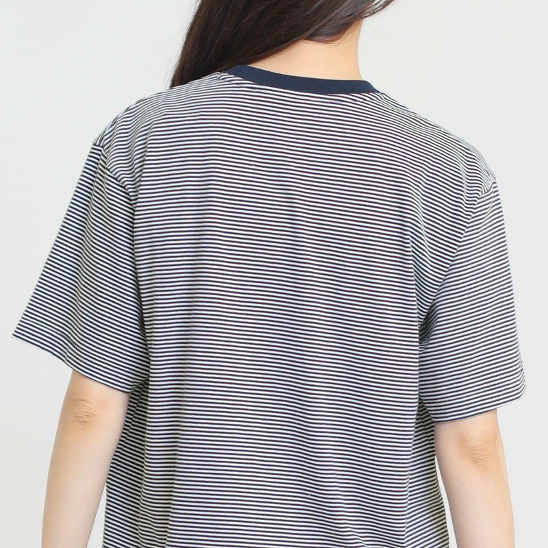 ［DANTON］ストライプロゴTシャツ