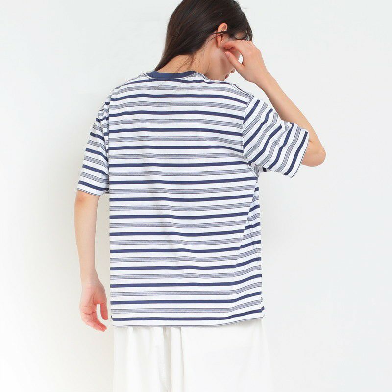 ［DANTON］ストライプポケットTシャツ