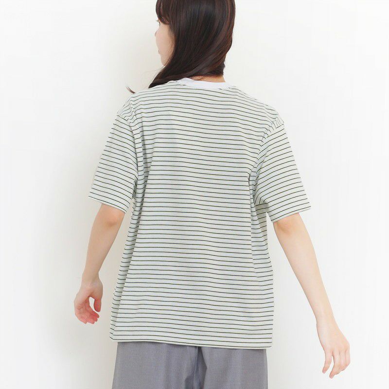 ［DANTON］ストライプポケットTシャツ