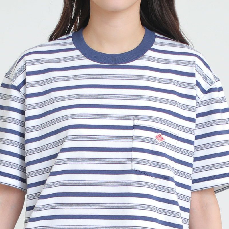 ［DANTON］ストライプポケットTシャツ