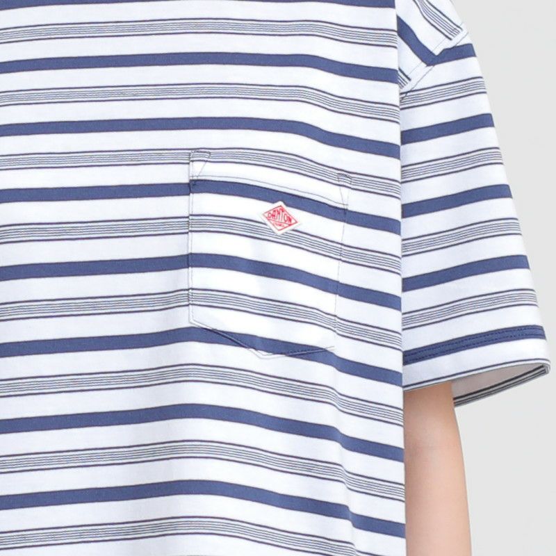［DANTON］ストライプポケットTシャツ