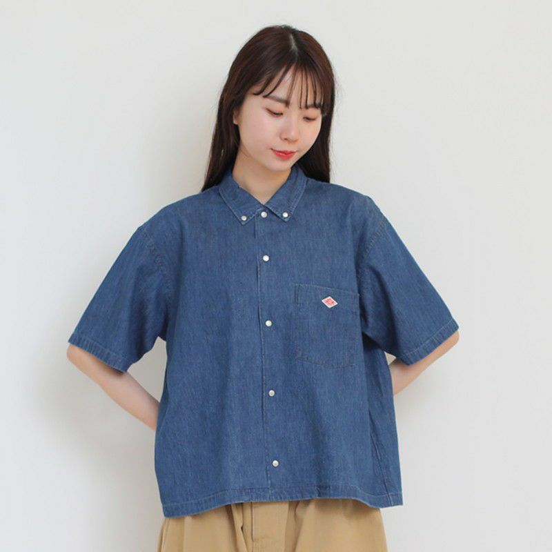 ［DANTON］ダンガリー半袖シャツ