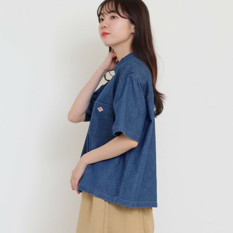 ［DANTON］ダンガリー半袖シャツ