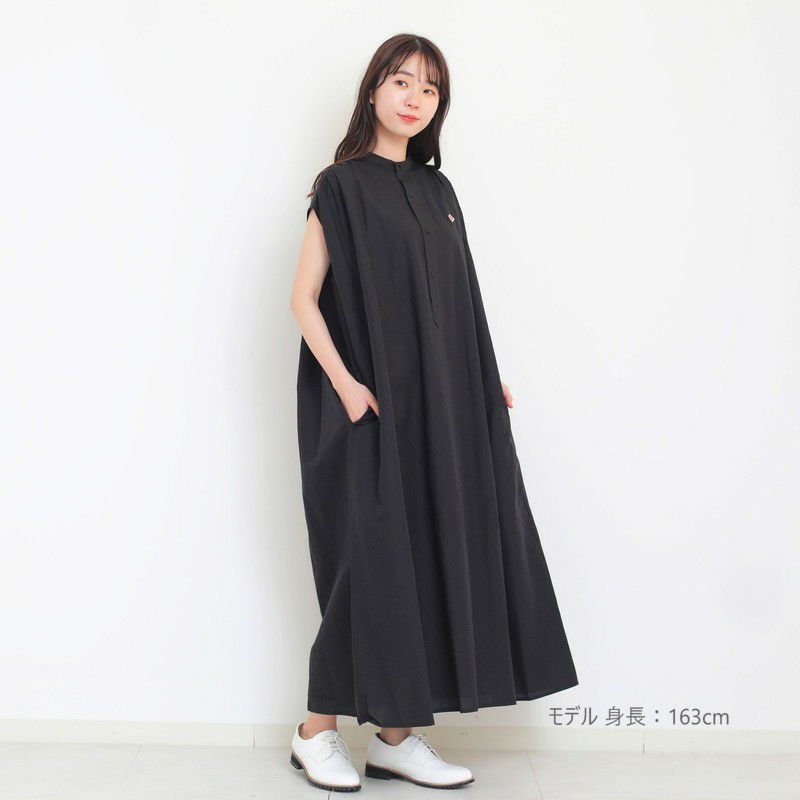 ば*こ様 DANTON/ダントンノースリーブ ワンピース　ロングブラック 楽天市場】DANTON ダントン コットン Vネック ノースリーブ