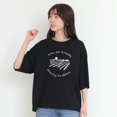 ON SEVEN DAYS］サークルラベンダー畑Tシャツ／オンセブンデイズ