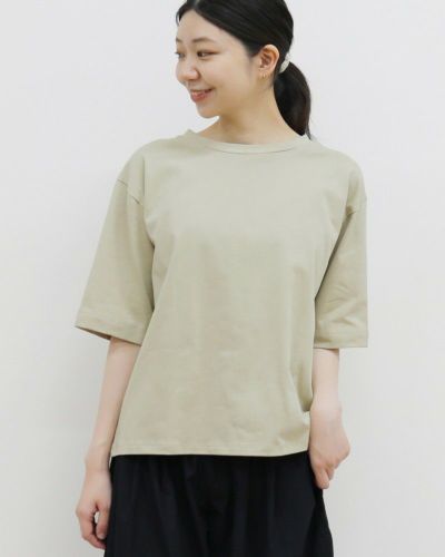 UNPLE］モックネックハーフスリーブプルオーバー／アンプル