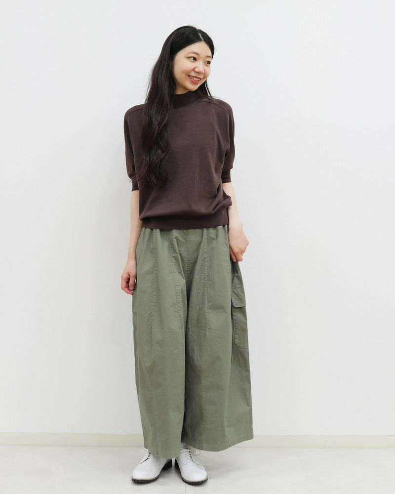 UNPLE］モックネックハーフスリーブプルオーバー／アンプル