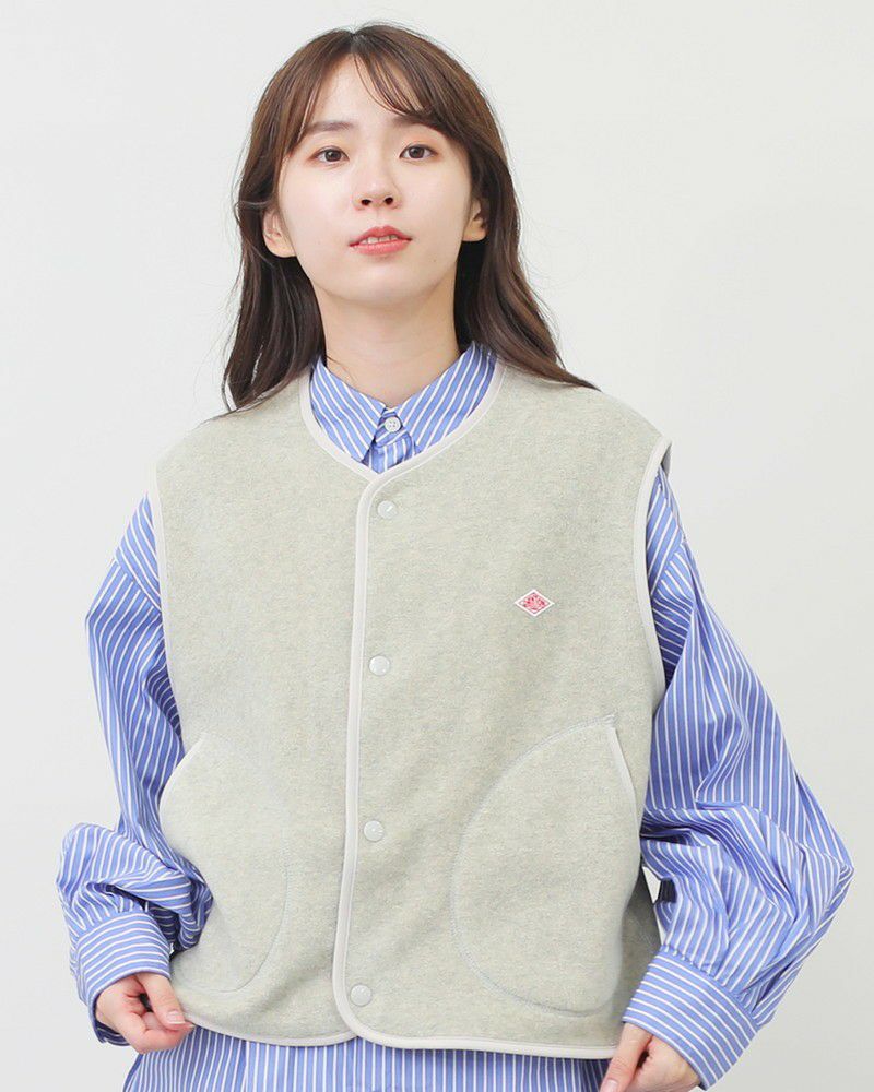 ［DANTON］フリースショートベスト