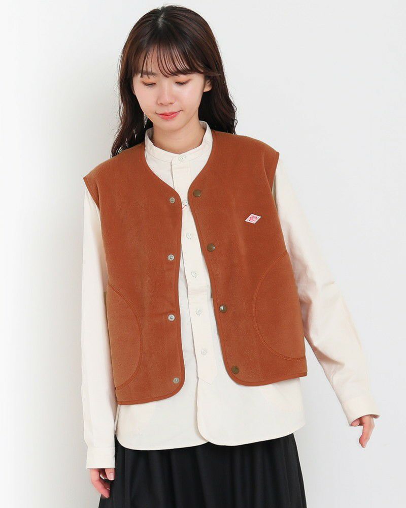［DANTON］フリースショートベスト