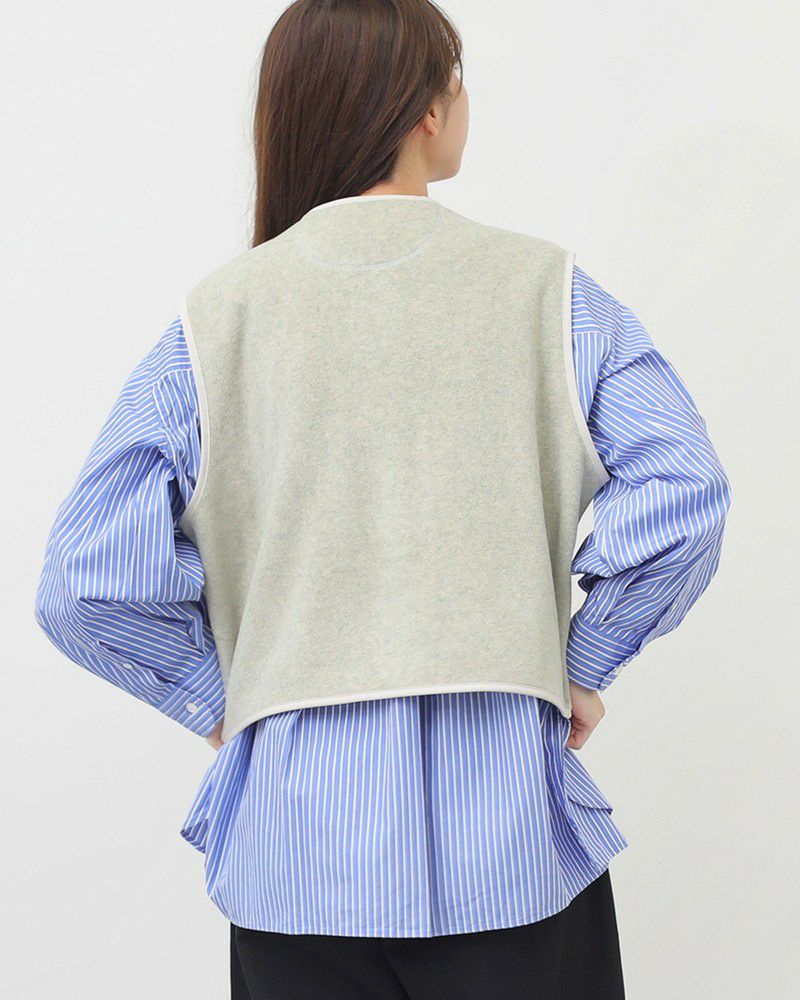 ［DANTON］フリースショートベスト