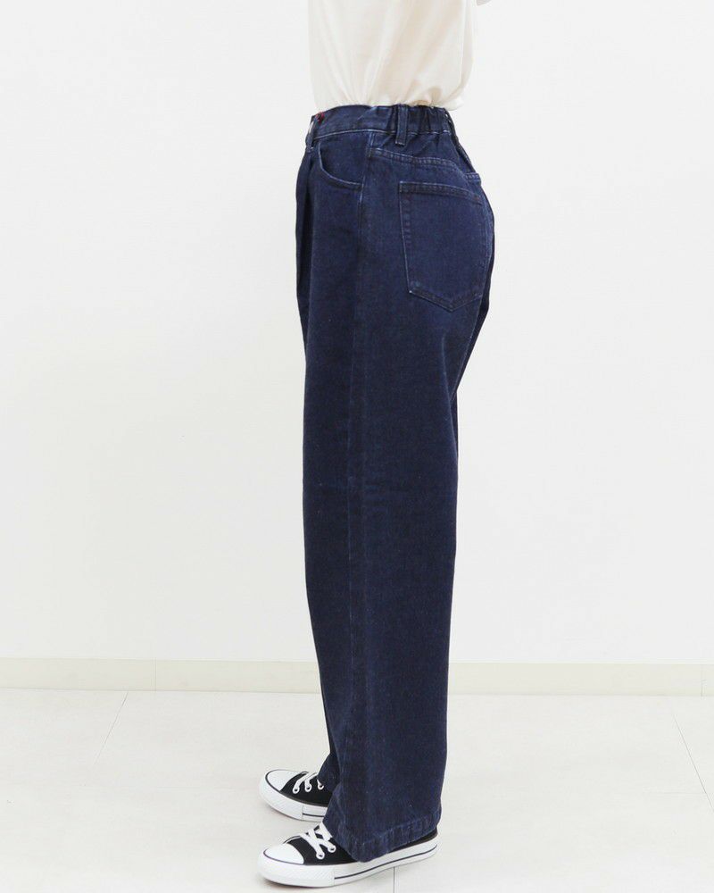 ［DANTON］タックデニムパンツ