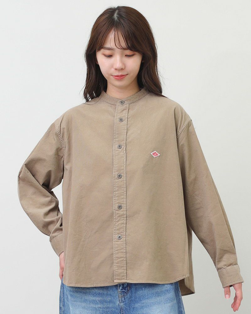 ［DANTON］コーデュロイバックギャザーシャツ