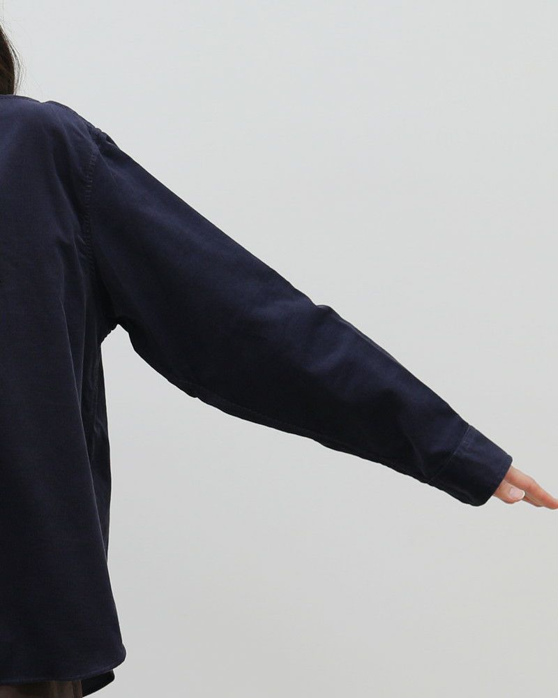 ［DANTON］コーデュロイバックギャザーシャツ