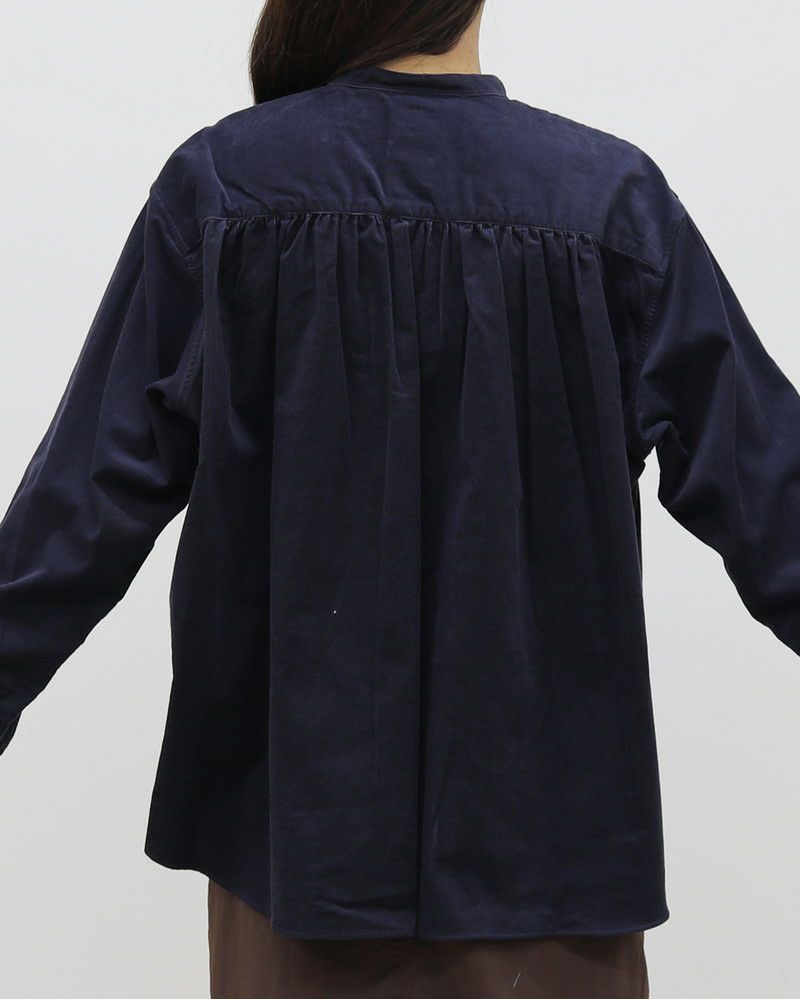 ［DANTON］コーデュロイバックギャザーシャツ