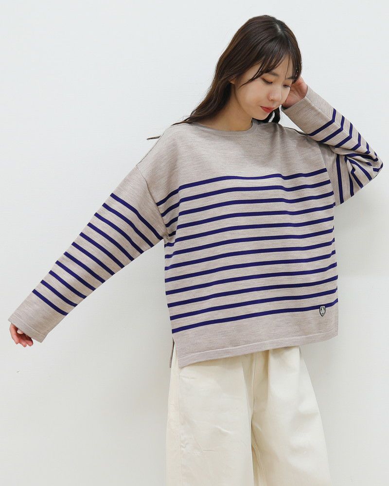 ORCIVAL］パネルボーダーニットプルオーバー／オーシバル ｜オンセブン