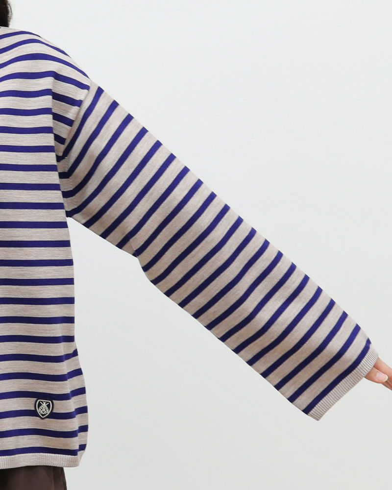 ORCIVAL］モックネックボーダーニットプルオーバー／オーシバル ｜オン