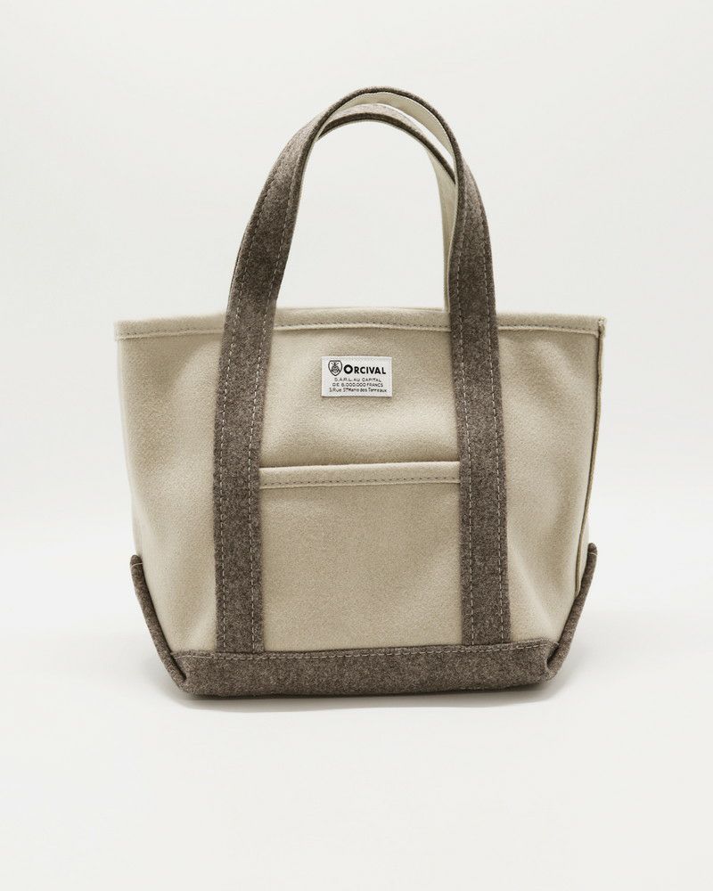 ORCIVAL ヘビーメルトントートバッグ スモールPARCHMENTBEIGE ORCIVAL ヘビーメルトントートバッグ スモールPARCHMENTBEIGE
