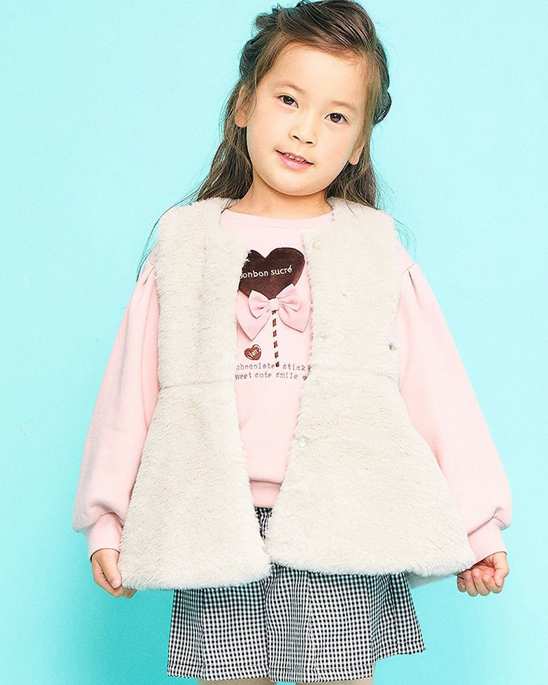 50％OFF】［Seraph］ペプラムファーベスト キッズ／セラフ ｜オン