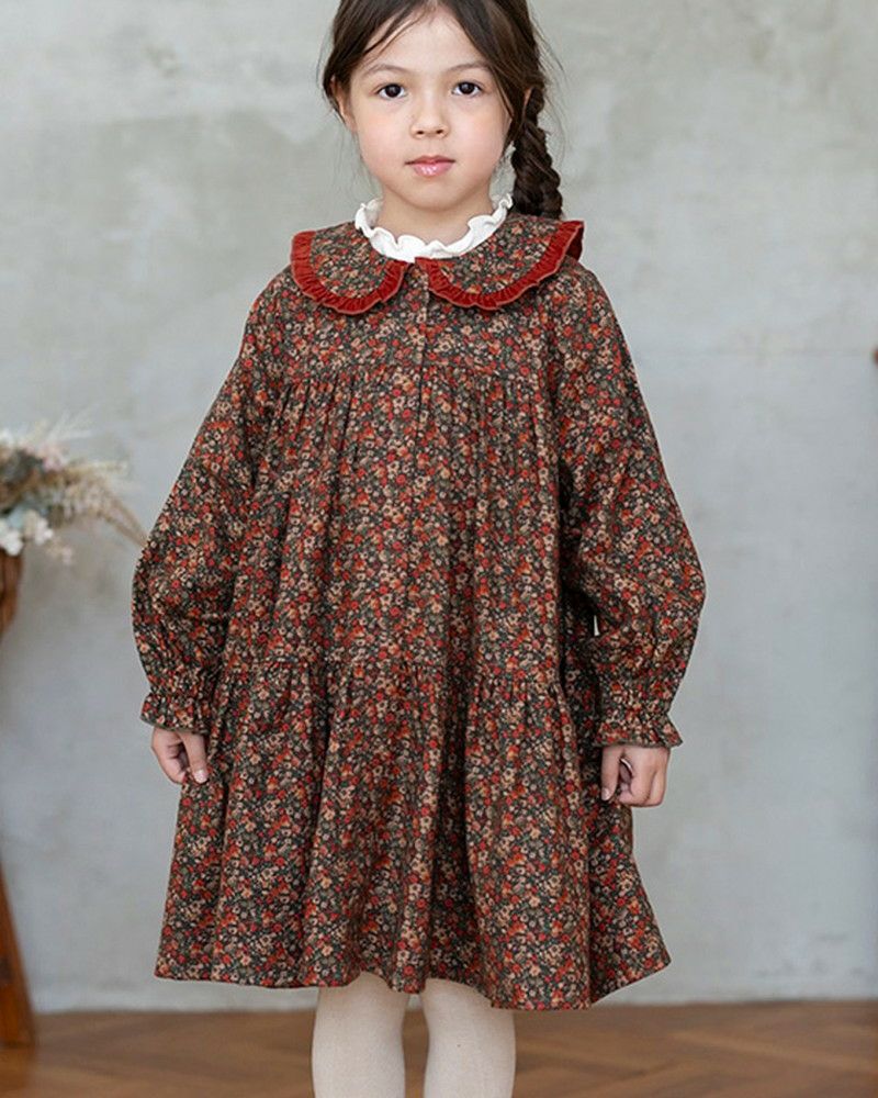 30％OFF】［Little s.t. by s.t.closet］フリルカラーワンピース