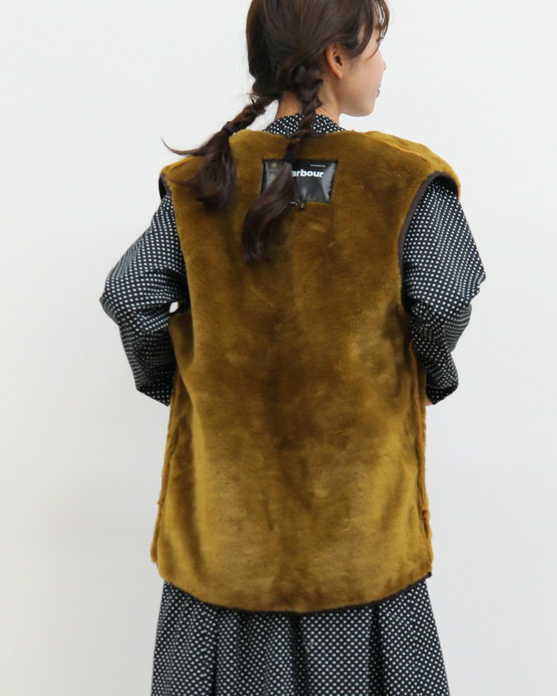 Barbour］WARM PILE ZIP-IN LINERベスト ブラウン／バブアー ｜オン