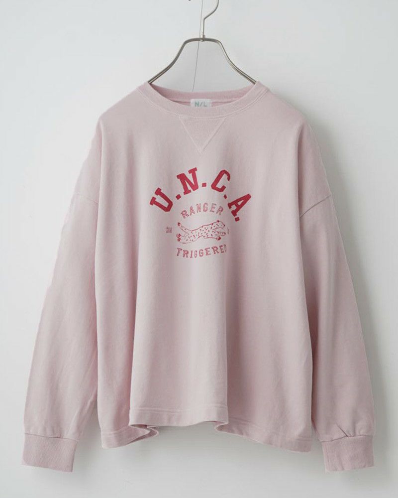 NATURAL LAUNDRY］ミニ裏毛チータープリントワイドプルオーバー