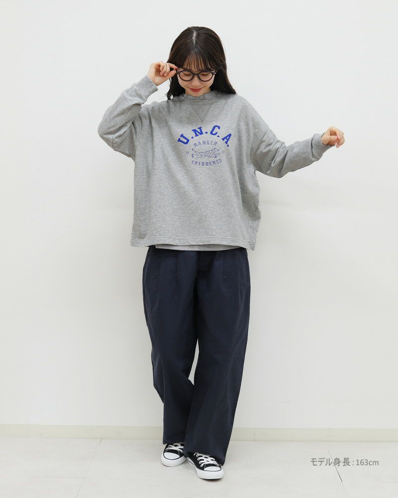 NATURAL LAUNDRY］ミニ裏毛チータープリントワイドプルオーバー