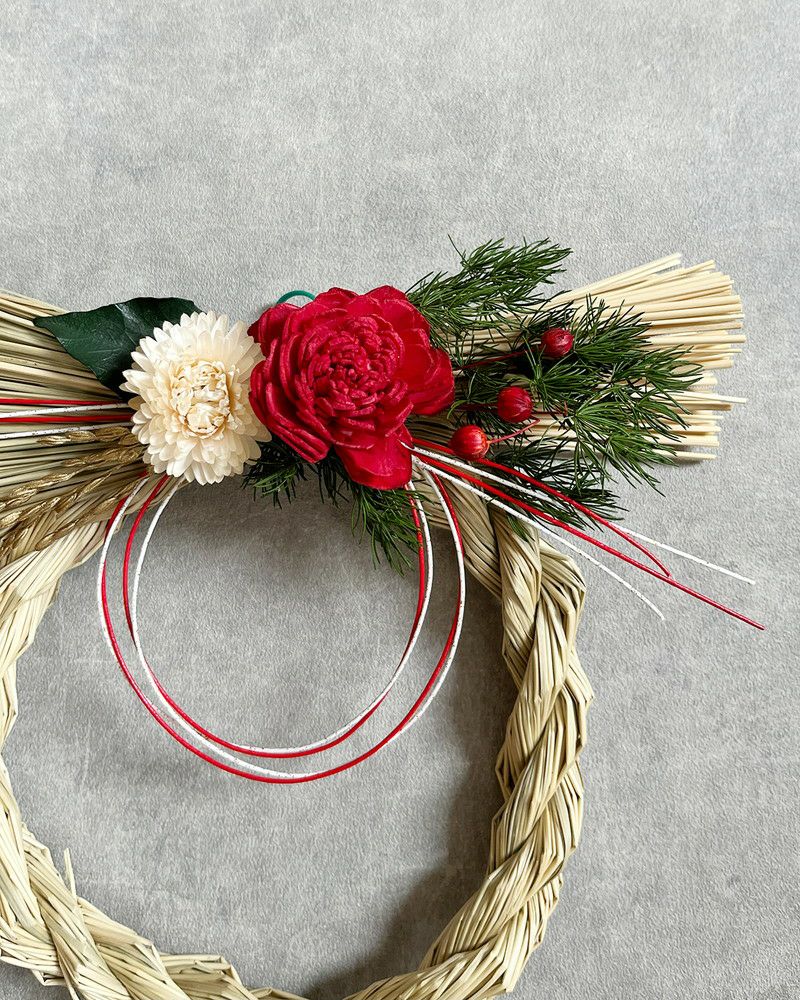 ON SEVEN DAYS］しめ縄 お正月飾り -en- リング ソーラーローズ