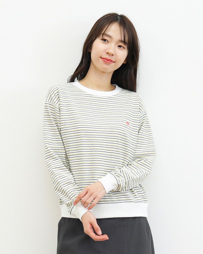 ［DANTON］長袖Tシャツ ストライプ
