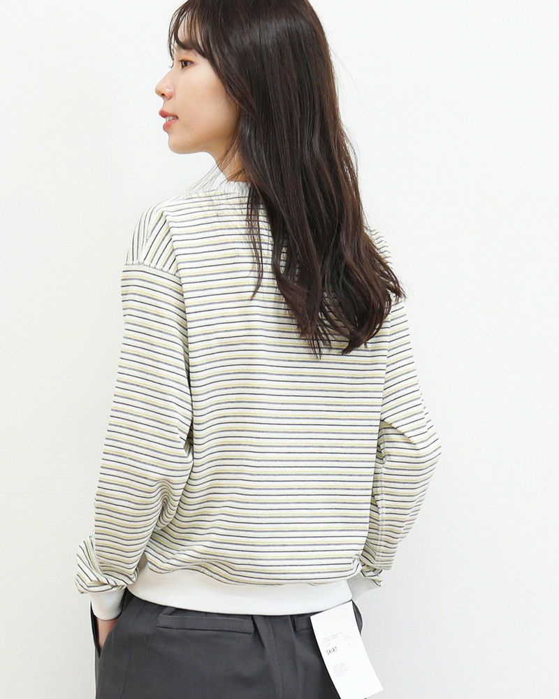 ［DANTON］長袖Tシャツ ストライプ