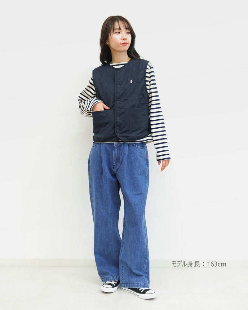 ［GYMPHLEX］ナイロンタフタキルティングベスト