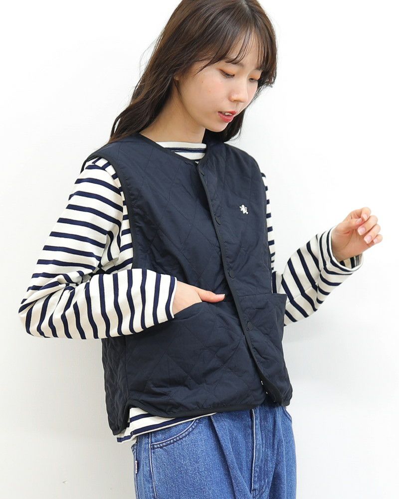 ［GYMPHLEX］ナイロンタフタキルティングベスト