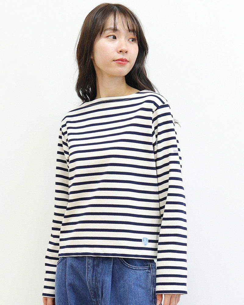 ORCIVAL］ショートレングス長袖ボーダープルオーバー／オーシバル