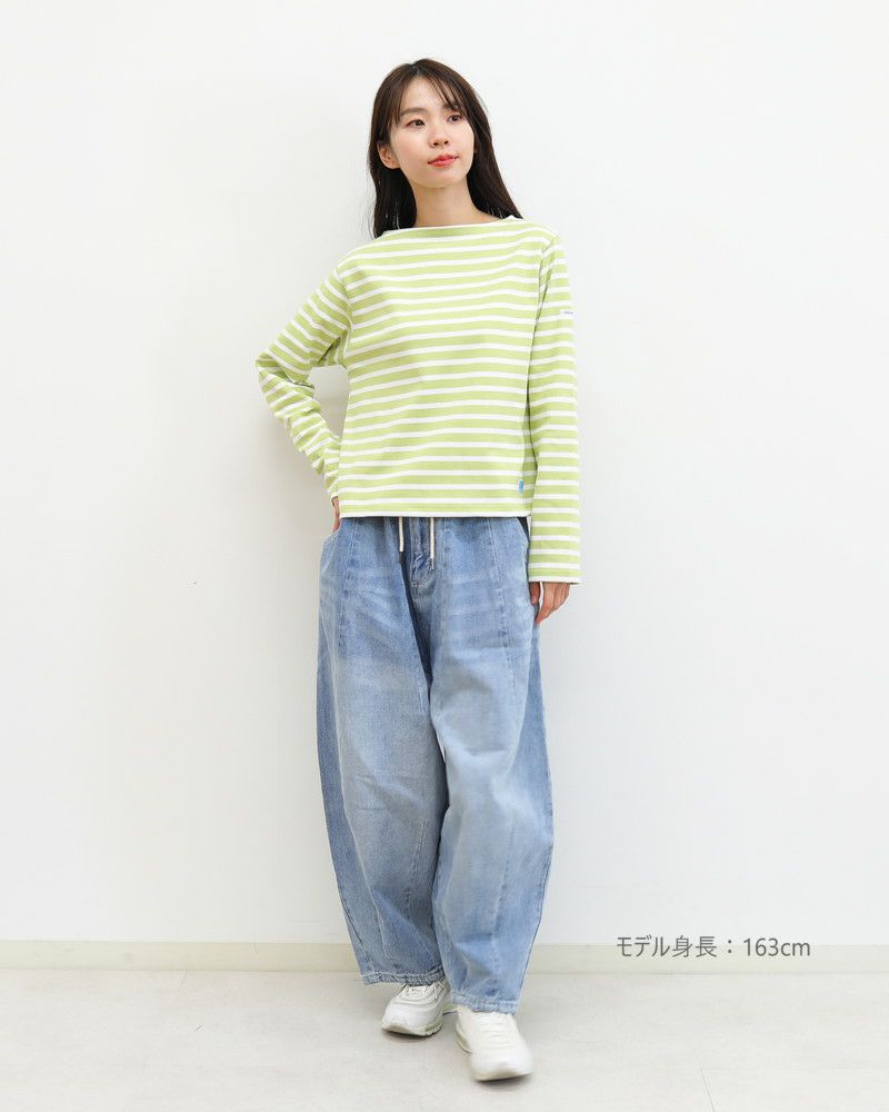 ［ORCIVAL］ショートレングス長袖ボーダープルオーバー