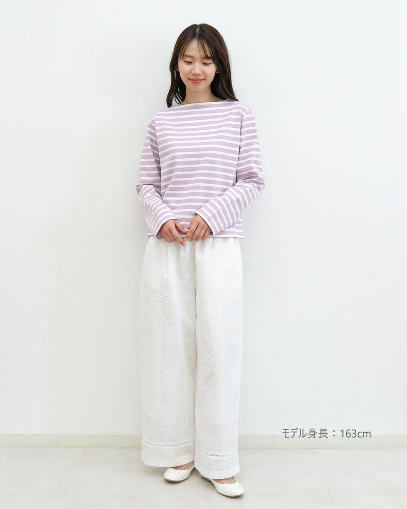 ［ORCIVAL］ショートレングス長袖ボーダープルオーバー